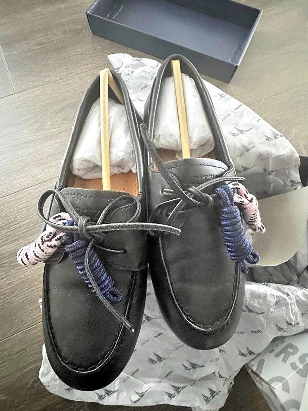 Sperry x Aritzia Slim Boat Shoe Black